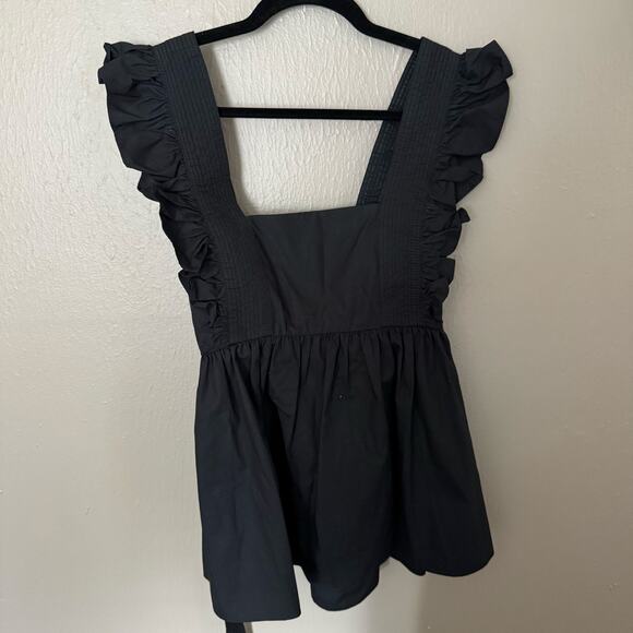 Self-Portrait Draped Sleeve Top with Back Neckline Size US 8 casual summer open - Picture 2 of 8